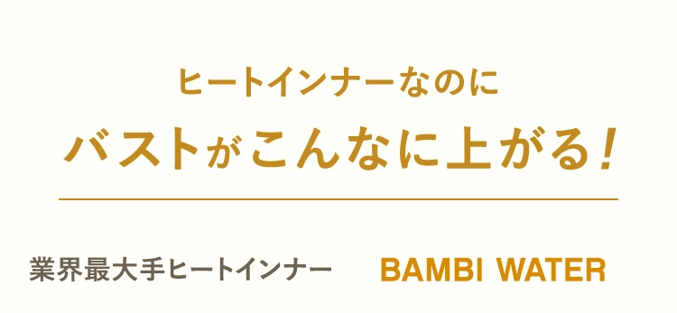 ヒートインナーなのにバストがこんなに上がる！